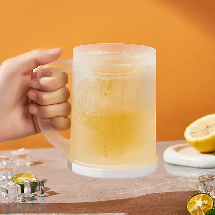 Verre de bière réfrigéré d'été, tasse de fabrication de glace, tasse de boisson froide, réfrigérateu