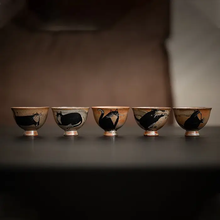 Tasse à thé japonaise rétro Vintage en céramique