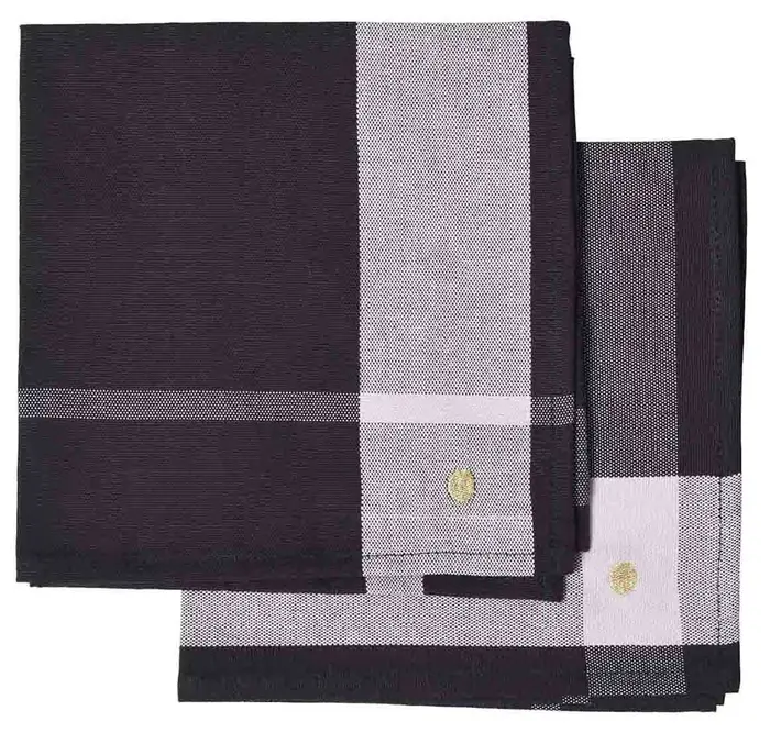 Lot de 2 serviettes de table La nonna Caviar 45 x 45