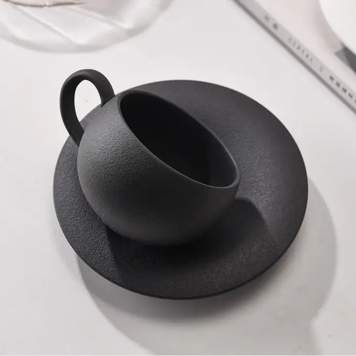 Ensemble de tasses à café en céramique de sable de roche