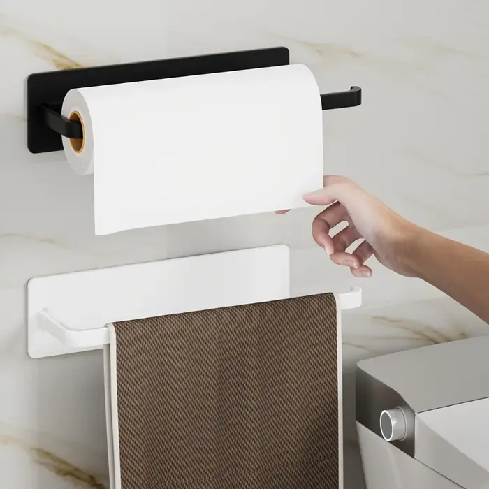 Porte-serviettes de cuisine (1 pièce) - Distributeur de papier essuie-tout suspendu qui s'adapte sous les armoires