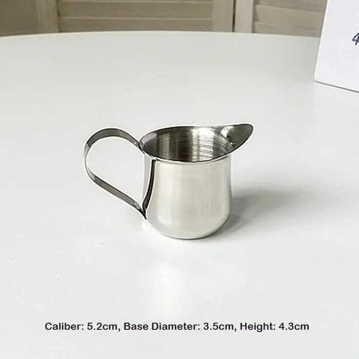 Pichet à café et à lait en acier inoxydable de 2/3/5/7 oz avec bec verseur, idéal pour le café expre