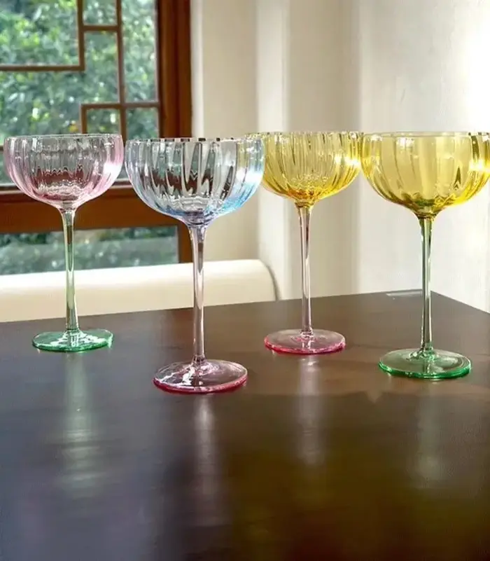 Verres à vin rouge, verres à dessert