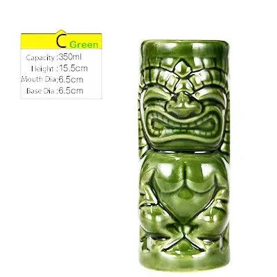 Mug Tiki hawaïen en céramique, pour Cocktail, bière, boisson, vin