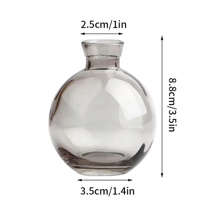Vase en verre rétro marron