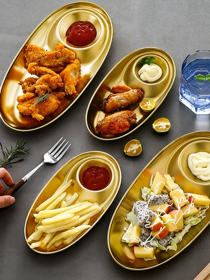 Assiette de dîner du Ramadan en acier inoxydable 304