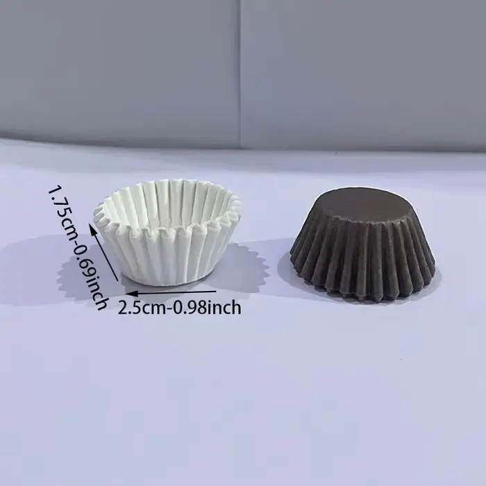 100Pcs200Pcs500Pcs1000Pcs Mini gobelets en papier à gâteau blanc/cofé