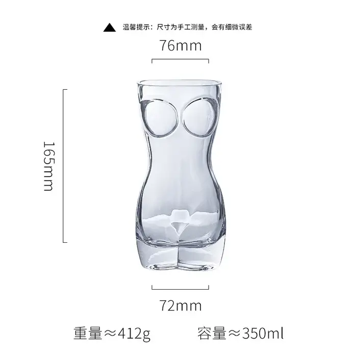 Verre à vin en cristal peint de Bikini de grande capacité de 500ml