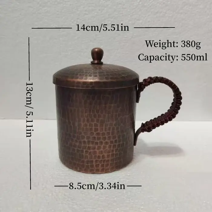 Tasse à café Vintage en cuivre pur