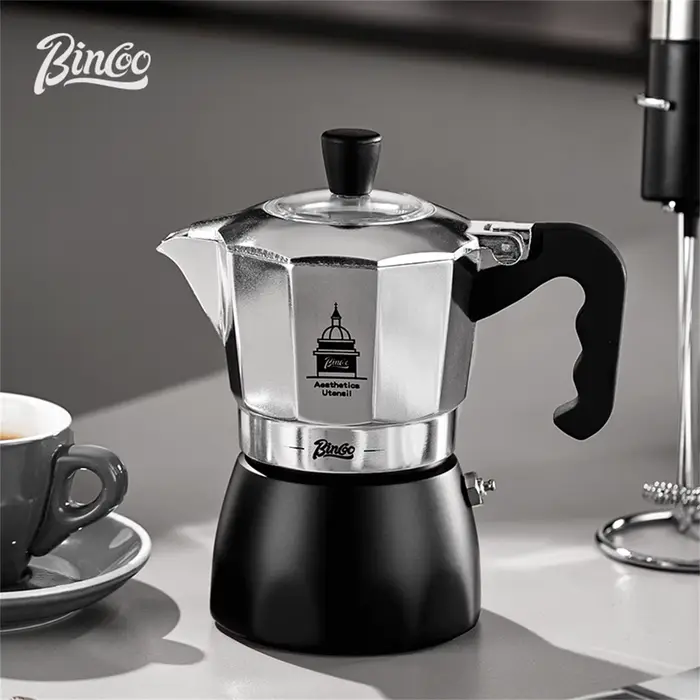 BINCOO Pot Moka à Double Valve