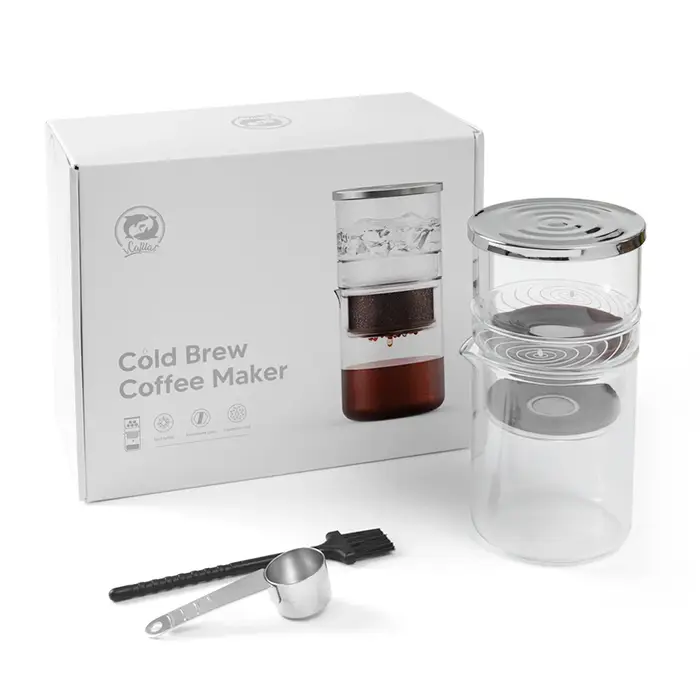 Ensemble de cafetière portable avec filtre goutte à goutte
