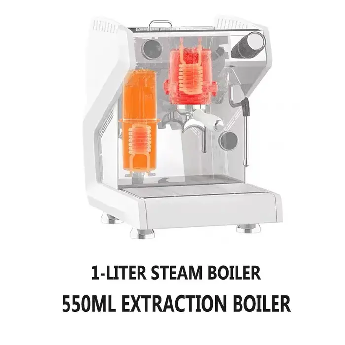 Machine à expresso italienne haut de gamme à double chaudière avec système d'extraction commerciale 58Pro pour usage domestique et commercial