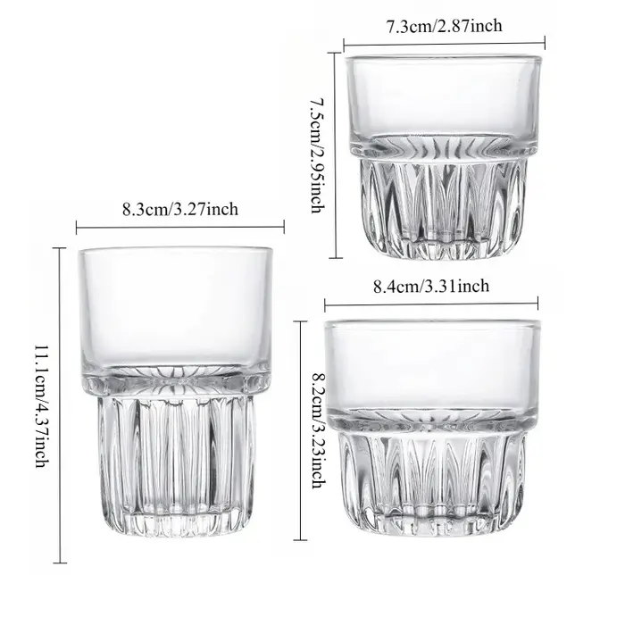 Tasse à café en verre texturé haut de gamme