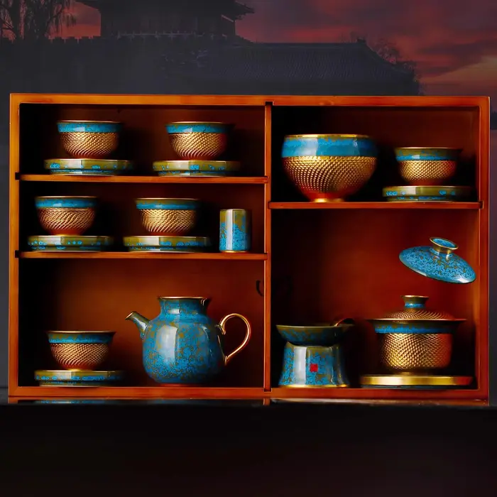 Plateau à thé en verre fait à la main