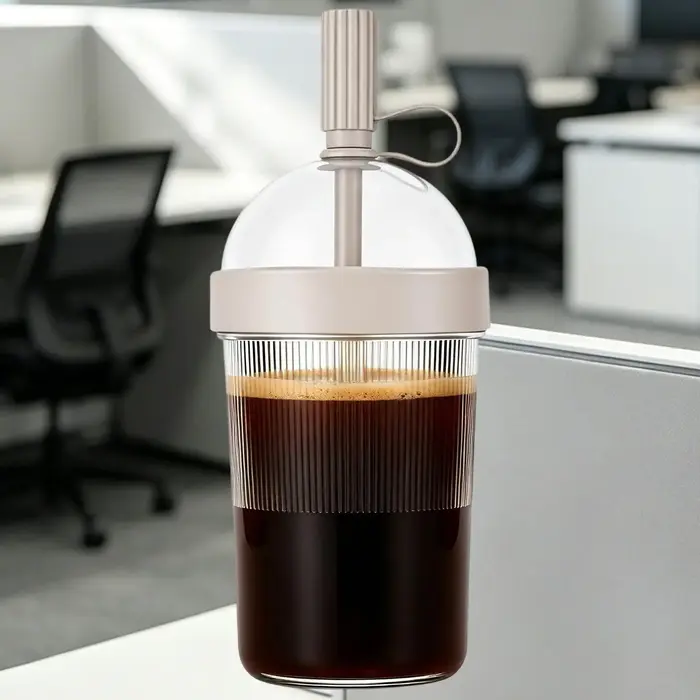 Gobelets à café réutilisables avec couvercles et pailles