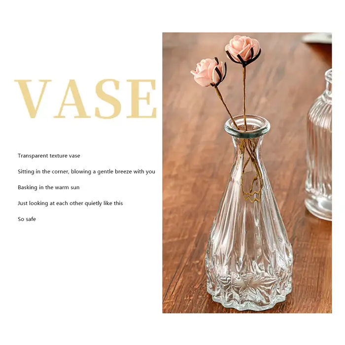 Vase en verre gaufré vintage pour salle d'étude