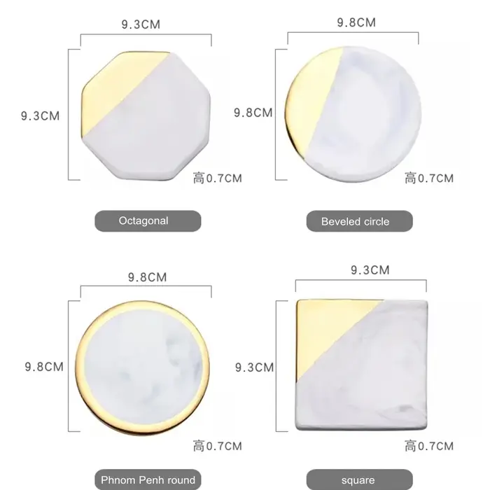 Sous-verres créatifs en céramique