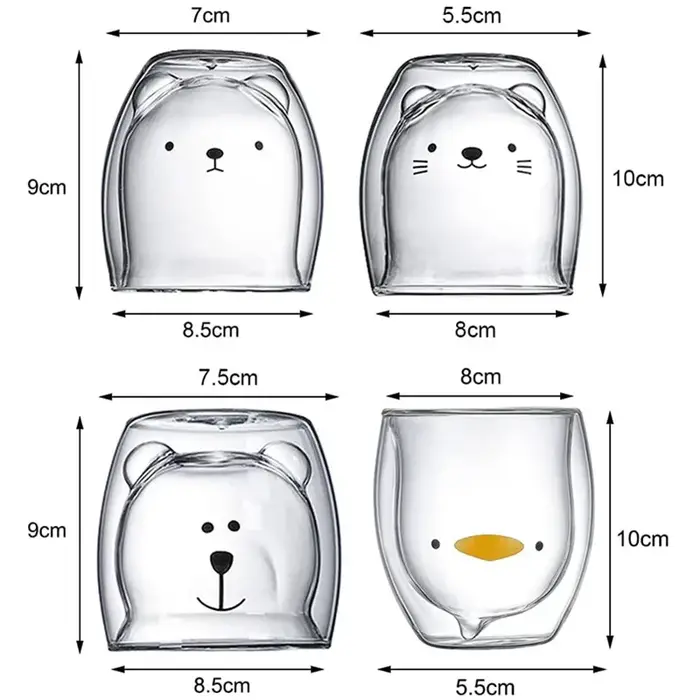 Tasses à café mignonnes de 250ml