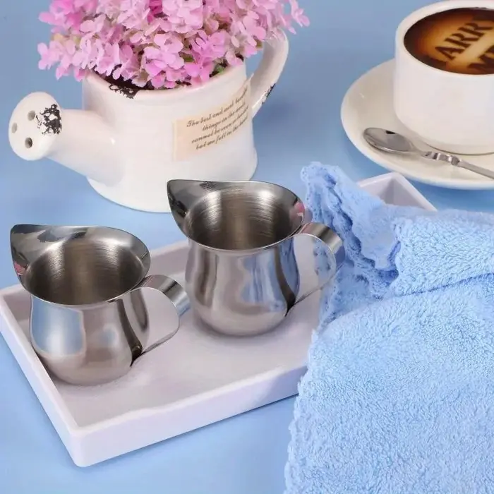 Pichet à café et lait en acier inoxydable