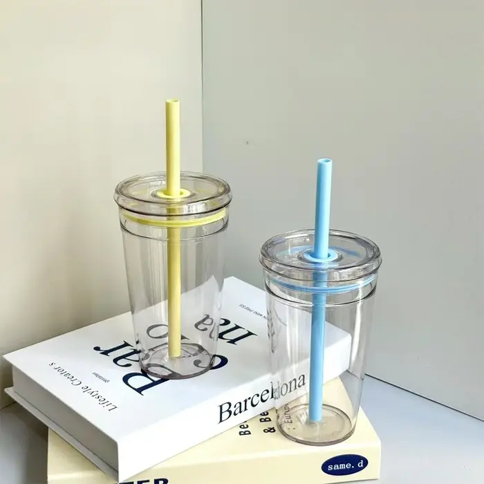 Verres 450ml tasse de paille réutilisable