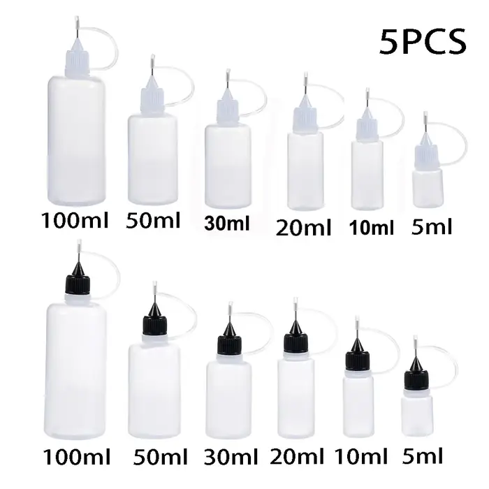 Applicateur de colle à pointe illac réutilisable, bouteille en plastique pour papier, quilling, bric