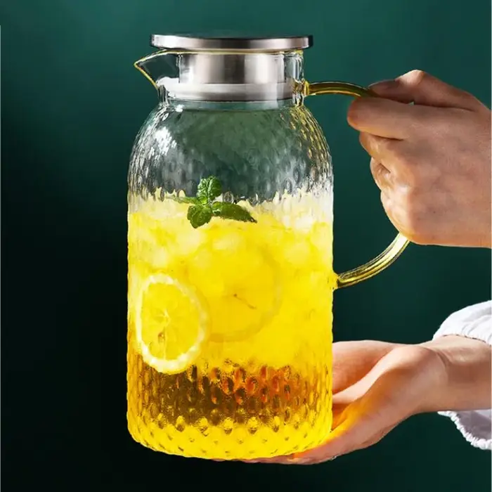 Pichet à jus en verre antidéflagrant, résistant à la chaleur, tasse d'eau, bouilloire froide, récipi