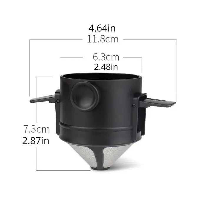 Filtre à café pliable portable en acier inoxydable