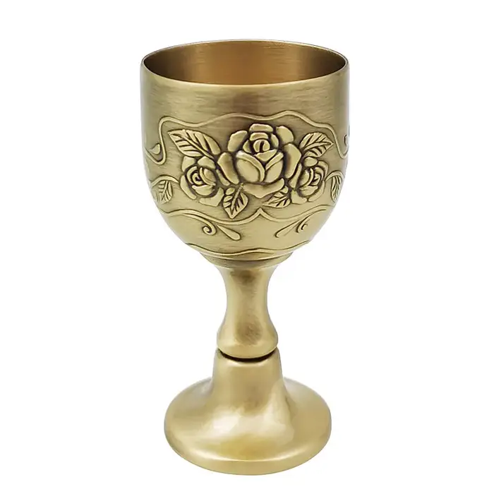 Grand gobelet en métal de style européen, 50/100ML, haute qualité, verres à vin, Bronze Antique, tas