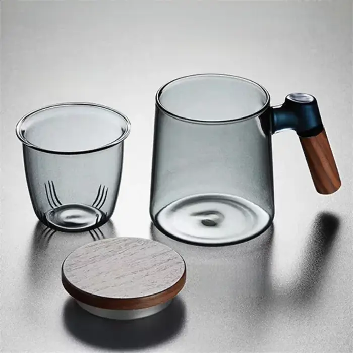 Tasse à thé en verre résistante à la chaleur de 400ml