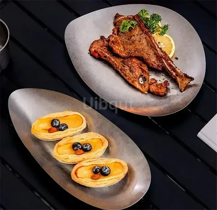 Assiette à dîner en métal de Style industriel Vintage 304