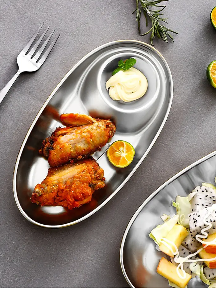 Assiette de dîner du Ramadan en acier inoxydable 304