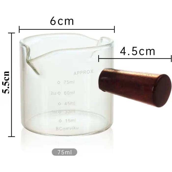 Verres à expresso en verre transparent de 75ML