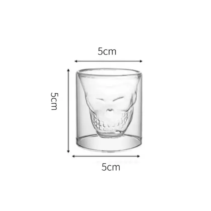 Gobelets en verre crâne 25/75/150/250ml, cristal clair, créatif, de styliste, pour fête, Bar, Vodka,