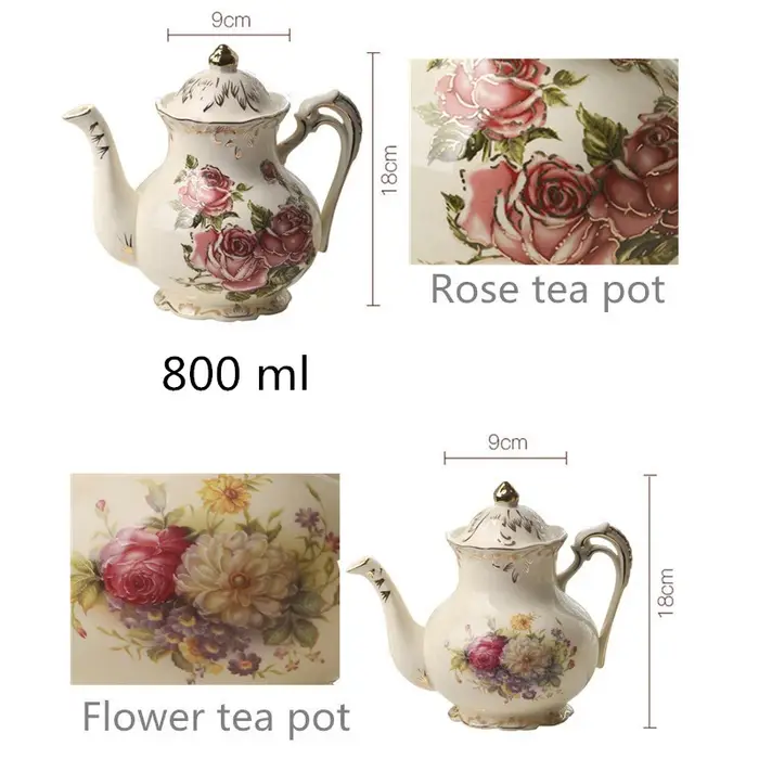 Lvory-Cafetière en porcelaine européenne