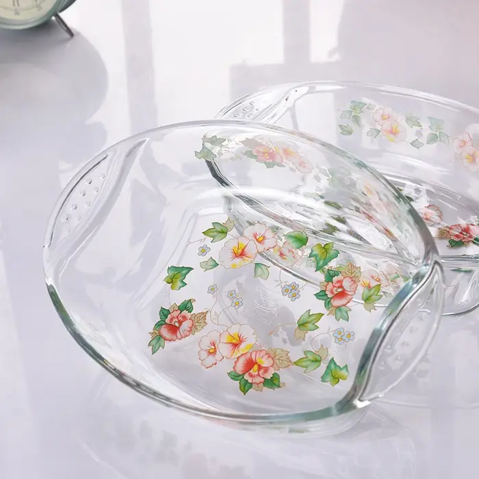 Plats en verre rectangulaire pastorale
