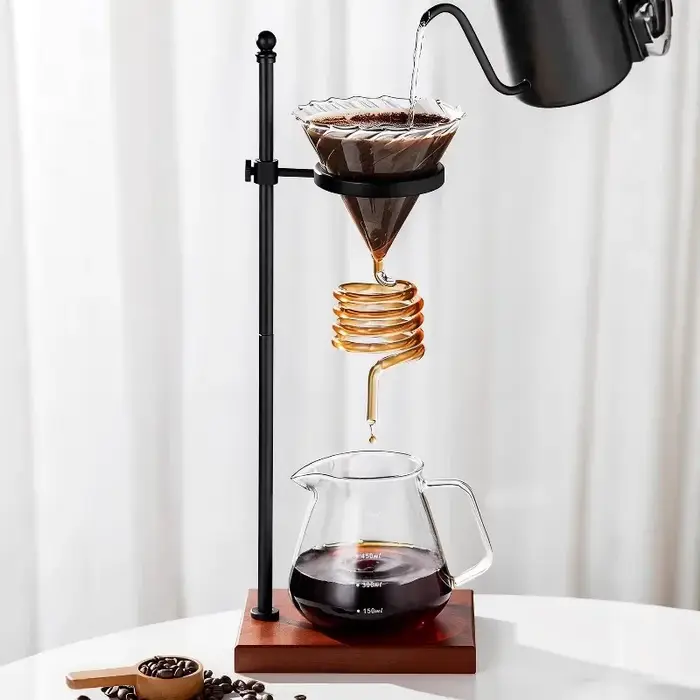 Support de filtration en spirale pour café, style INS, pour V60 Chemex