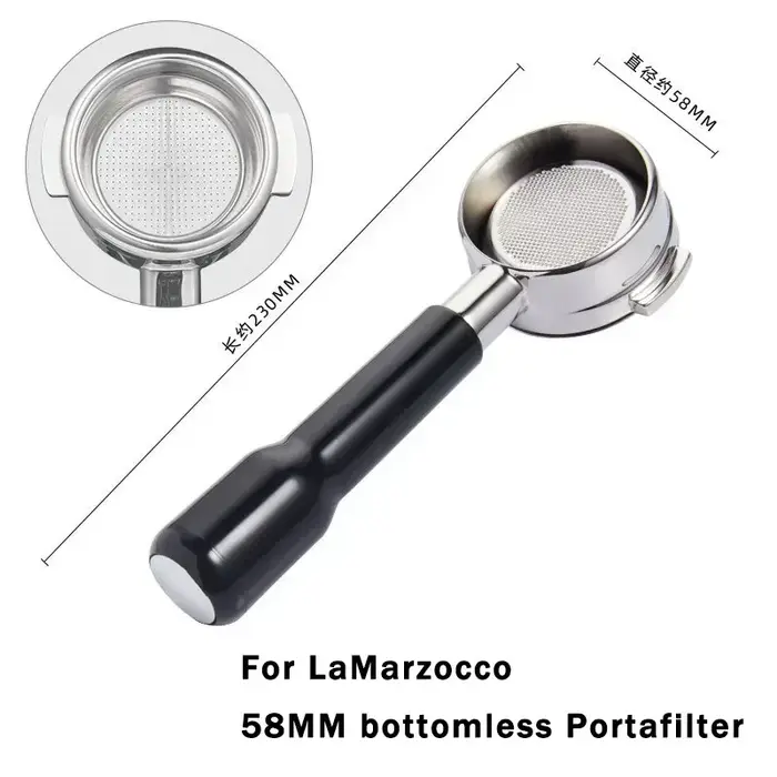 Porte-filtre à café sans fond de 58mm pour La Marzocco
