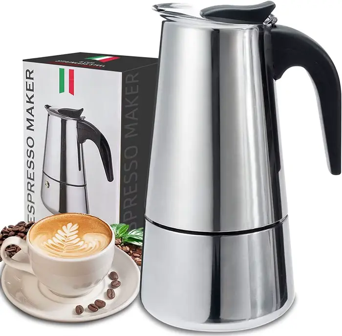 4/6/9 Tasses Moka Pot Caffe Machine Expresso Tasses Cafetières Latte Percolateur Cuisinière Moka Caf