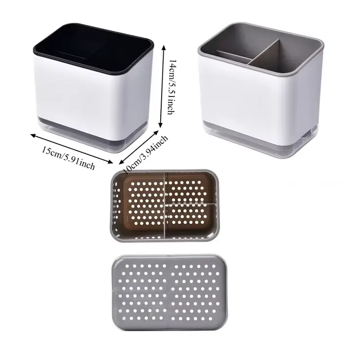 Boîte de rangement pour baguettes et vaisselle domestique. Fond avec bac de vidange. Cage