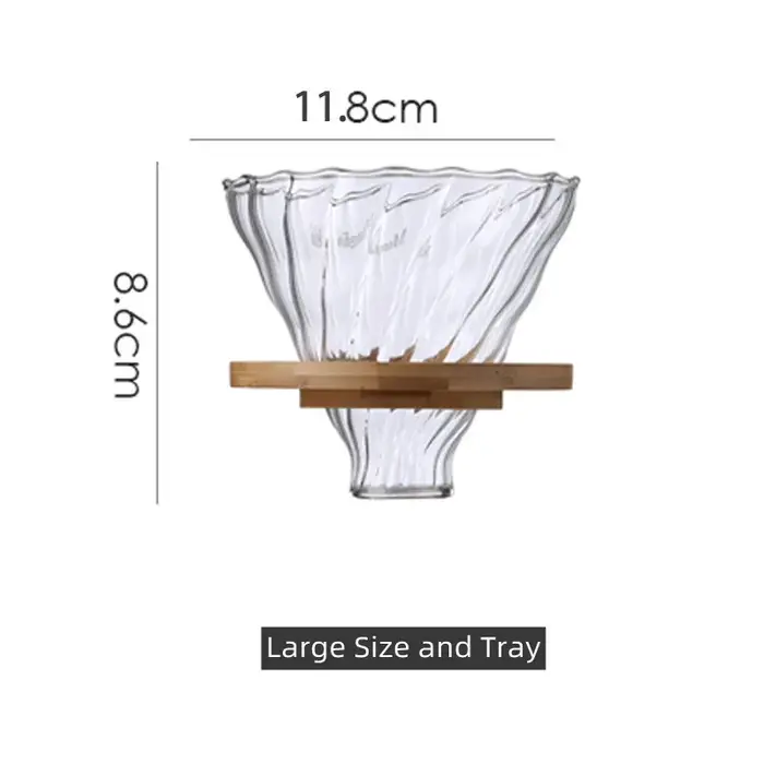 1 ensemble de cafetière à filtre en verre de 300 ml/600 ml avec carafe