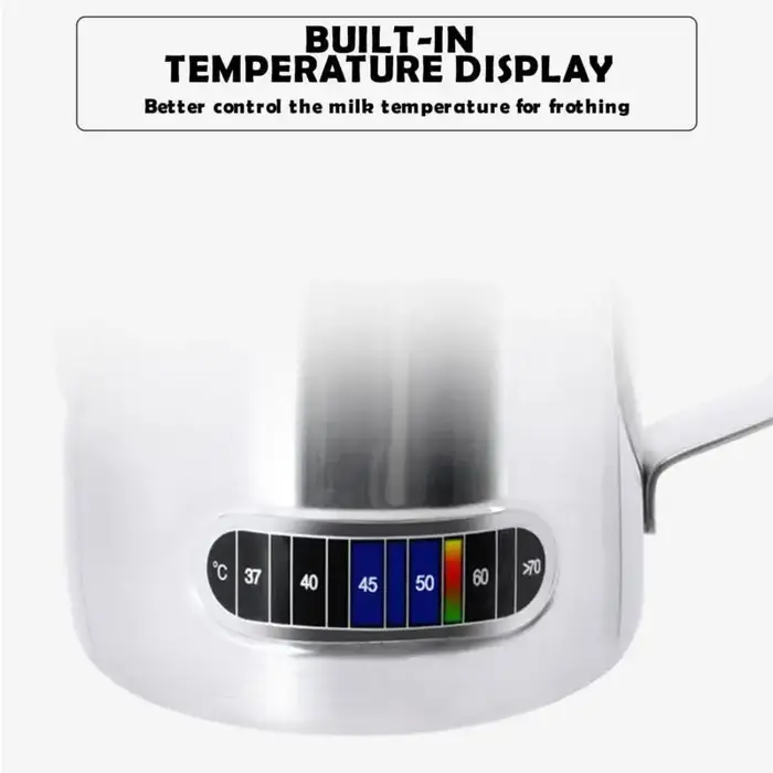 350/600ml Latte Pull Cup avec autocollant de température en acier inoxydable avec la tasse de mousse de lait