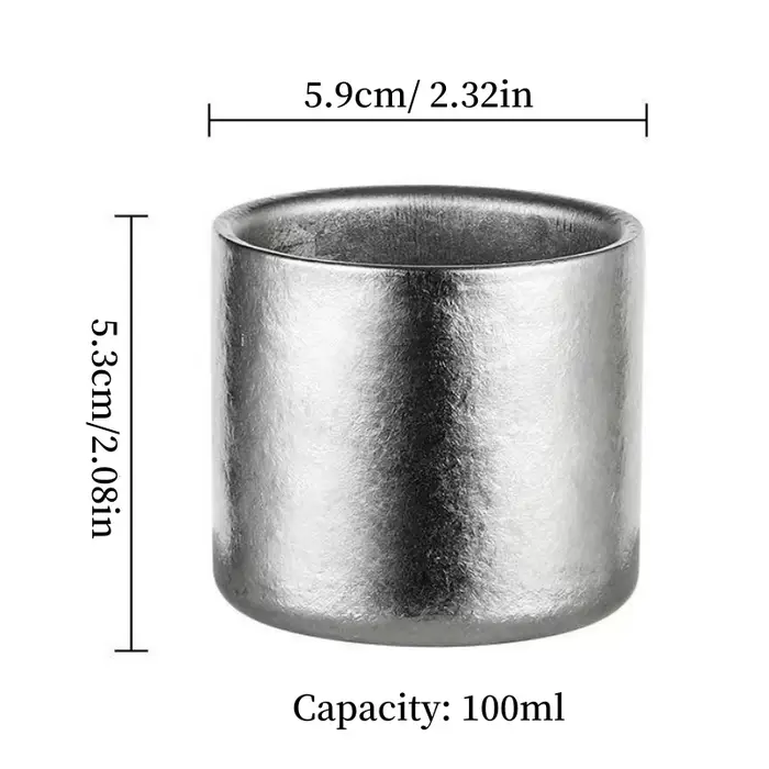 Mug à café mini en titane pur à double paroi