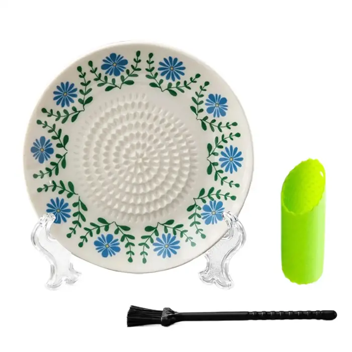 Lot de 4 râpes à ail manuelles en céramique pour gingembre et ail
