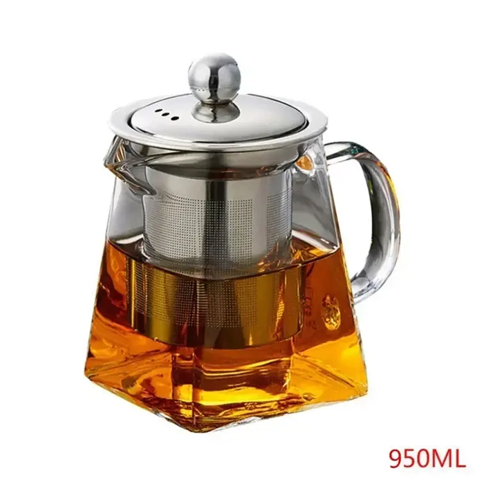 Kit complet de théière en verre (1 pièce) : durable et idéal pour la préparation du thé