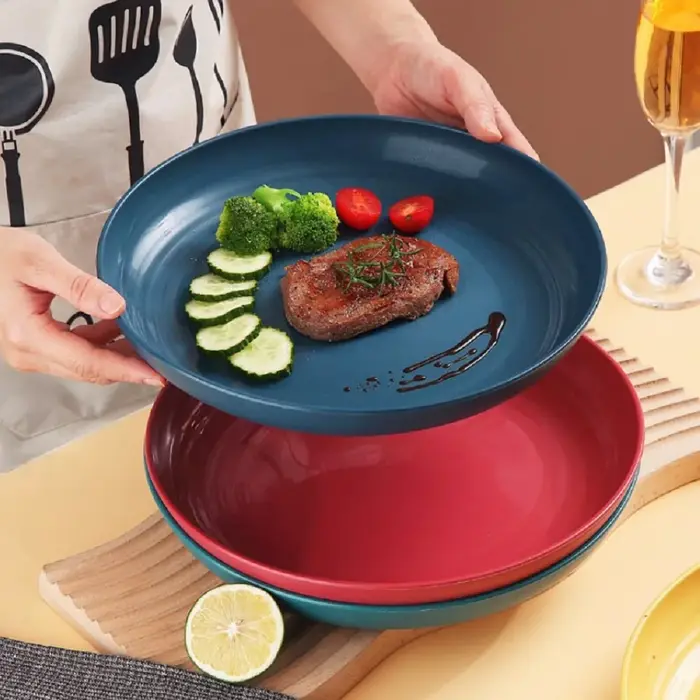 Assiettes à dîner en paille de blé