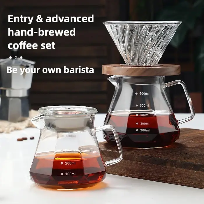 Carafe à expresso en verre diamanté 400/600 ml