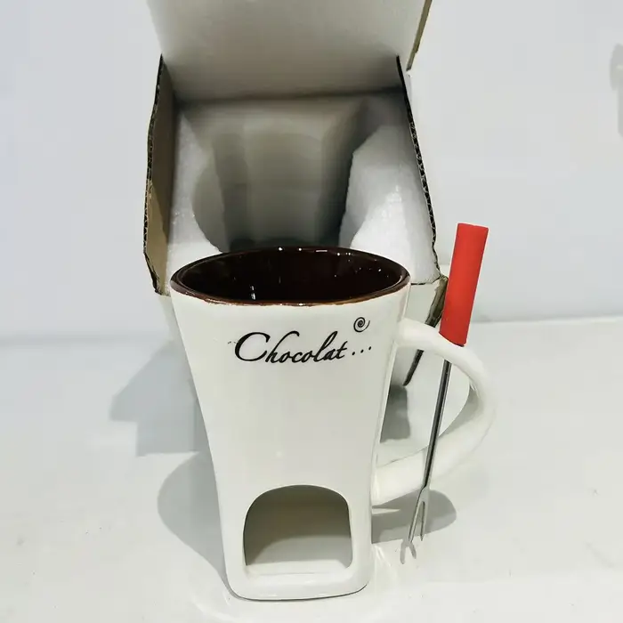 Mug en céramique européen pour faire fondre le chocolat et le fromage
