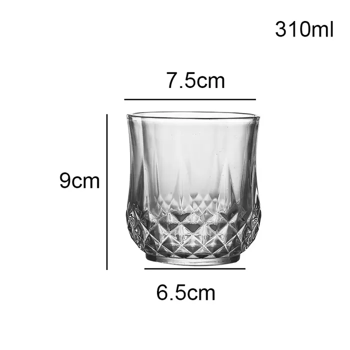 Verres à vin gobelets de sculpture de diamant