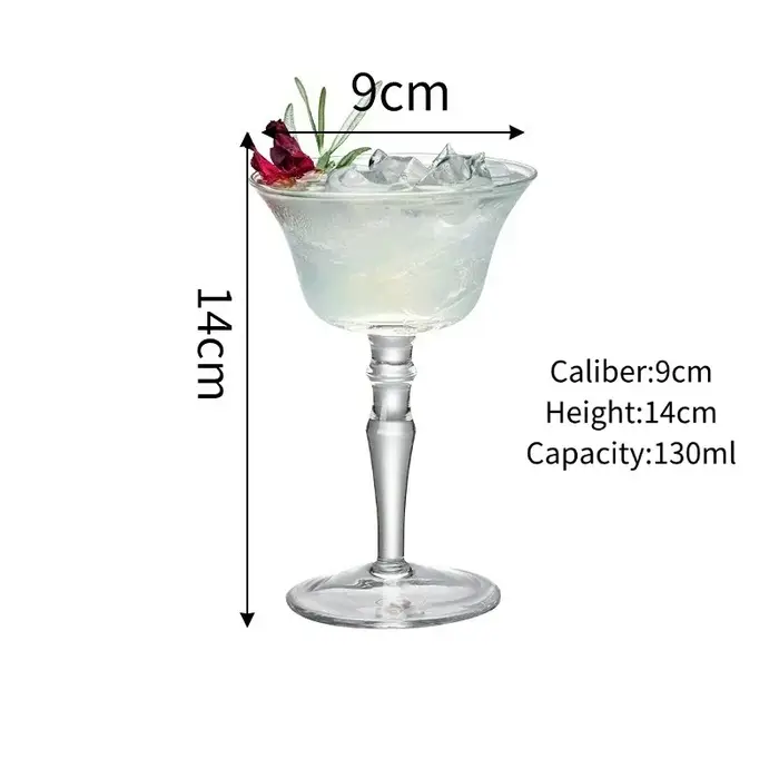 Tasse en verre à Martini à motif de Style japonais, gobelet en verre classique, verres à Cocktail si