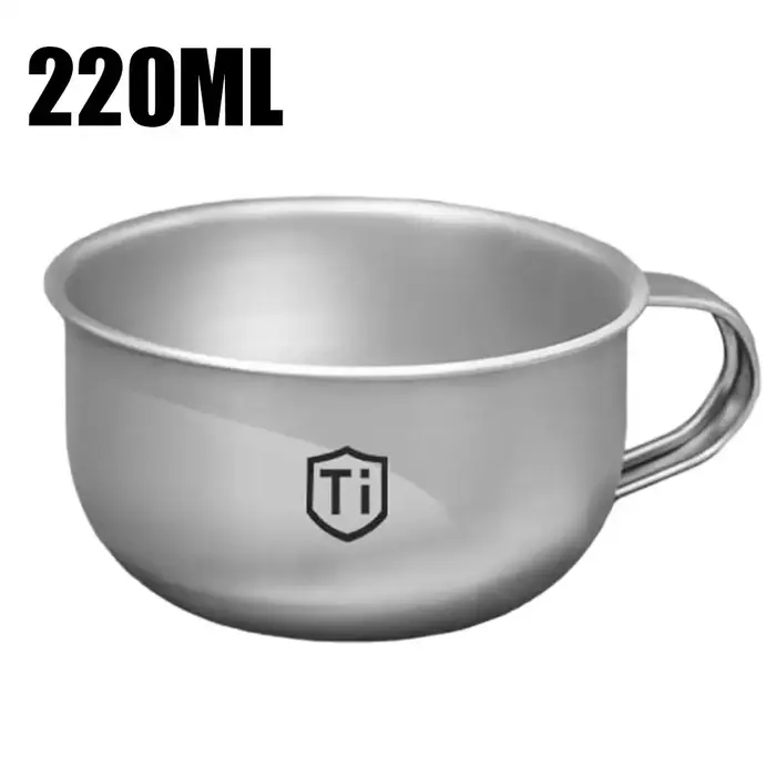 Mini tasse revêtue de titane, antibactérienne, bord arrondi, petite tasse d'eau Portable, voyage, Ca
